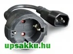   Gembird csatlakozó átalakító C14-ről Schuko-ra (UPS csatlakozó átalakító)