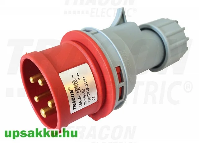 Csatlakozó Ipari lengő dugvilla 16A-6h 400V 3P+N+F IP44 (TICS-015H)