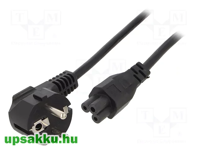 Kábel 230V C5 halózati betáp kábel 0,5m-0,8m (TV, notebook, stb.)